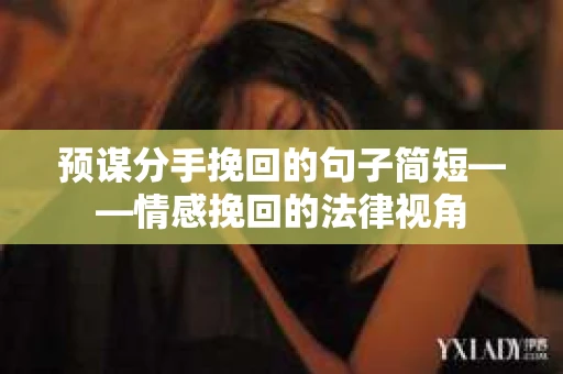 预谋分手挽回的句子简短——情感挽回的法律视角