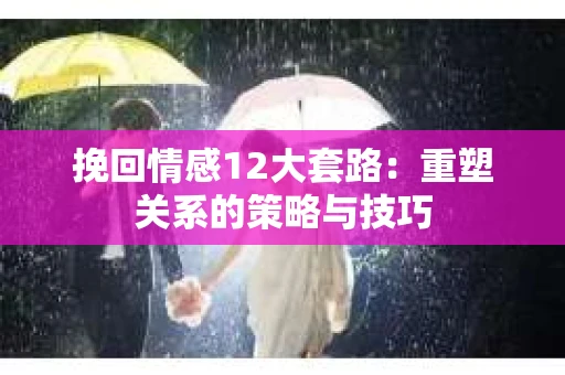 挽回情感12大套路：重塑关系的策略与技巧
