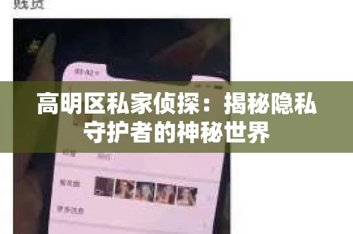 高明区私家侦探：揭秘隐私守护者的神秘世界