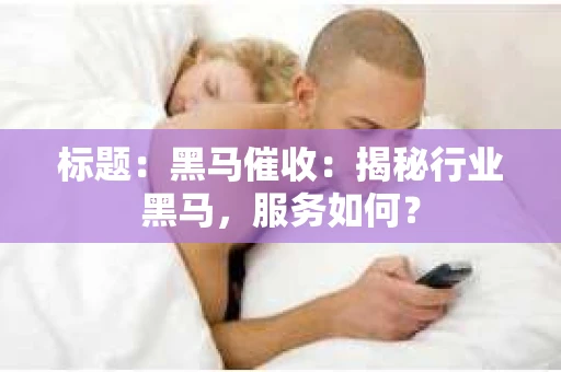 标题：黑马催收：揭秘行业黑马，服务如何？