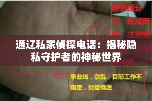 通辽私家侦探电话：揭秘隐私守护者的神秘世界