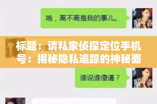 标题：请私家侦探定位手机号：揭秘隐私追踪的神秘面纱