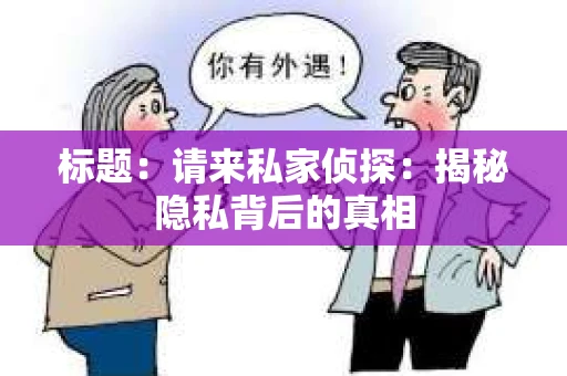 标题：请来私家侦探：揭秘隐私背后的真相