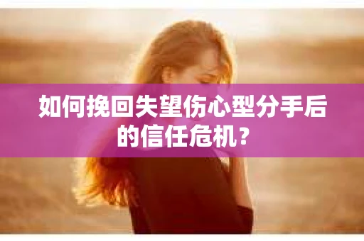 如何挽回失望伤心型分手后的信任危机？