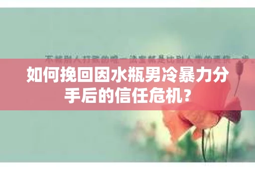 如何挽回因水瓶男冷暴力分手后的信任危机？